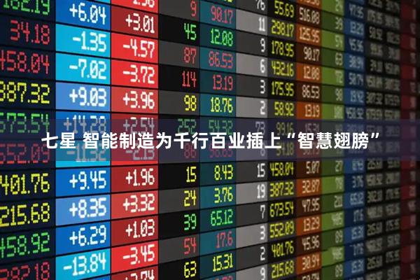 七星 智能制造为千行百业插上“智慧翅膀”