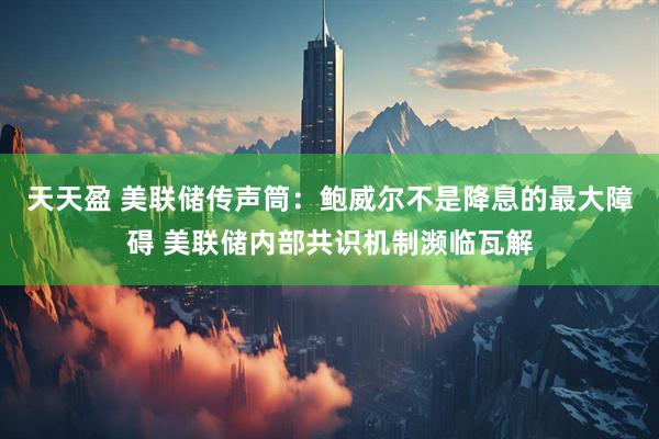 天天盈 美联储传声筒：鲍威尔不是降息的最大障碍 美联储内部共识机制濒临瓦解